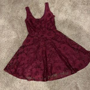 Burgundy lace dress for sale